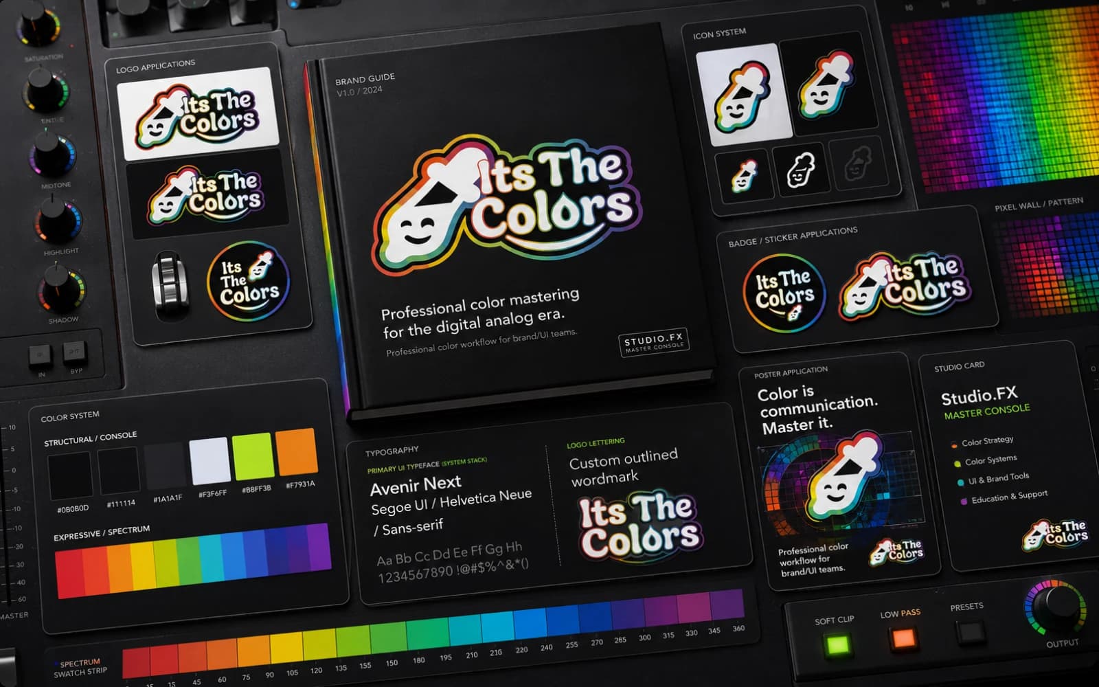 It's The Colors brand identity system case study preview